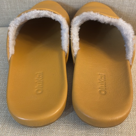 OLUKAI Konea Leather Shearling Lined Mule, 7 - Picture 8 of 11